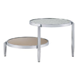 Abbe Glass & Chrome Finish Coffee Table