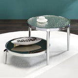 Abbe Glass & Chrome Finish Coffee Table