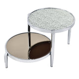 Abbe Glass & Chrome Finish Coffee Table