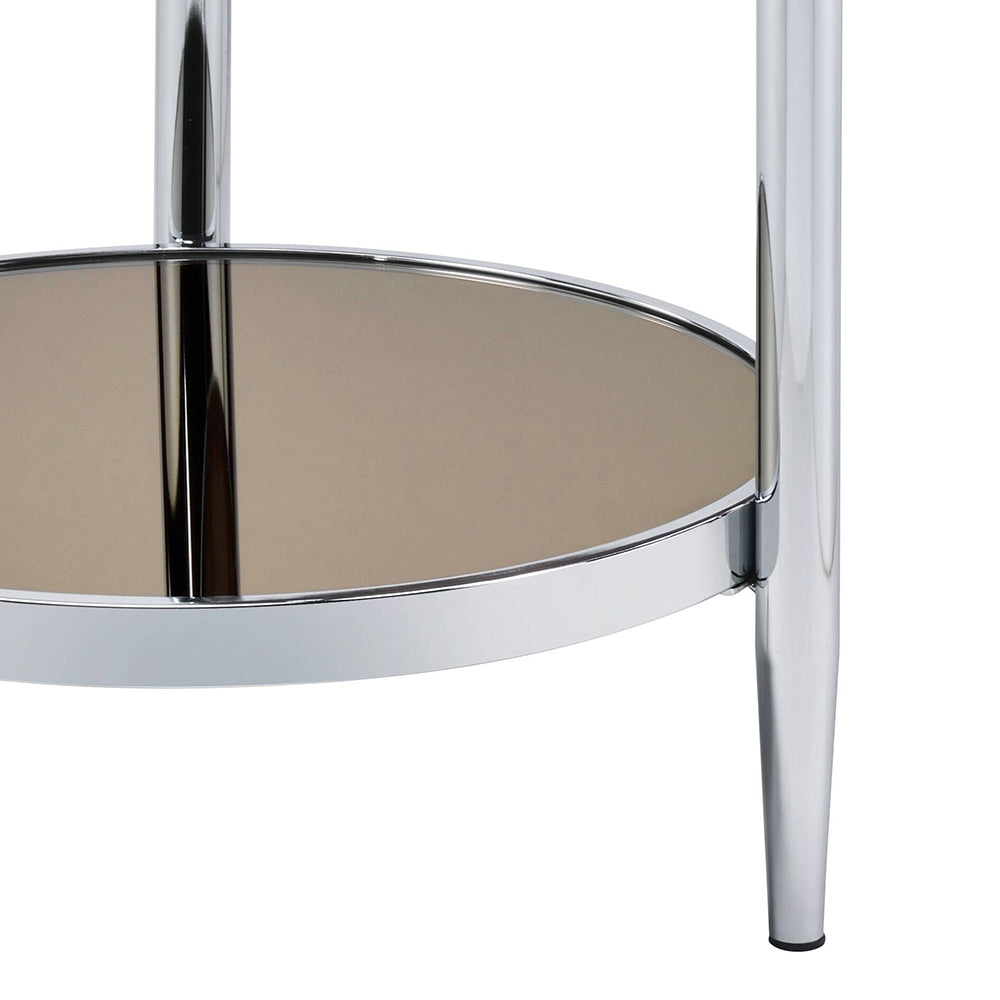 Abbe Glass & Chrome Finish Coffee Table