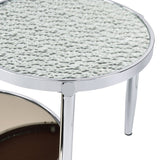 Abbe Glass & Chrome Finish Coffee Table