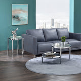 Abbe Glass & Chrome Finish Coffee Table