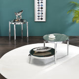 Abbe Glass & Chrome Finish Coffee Table