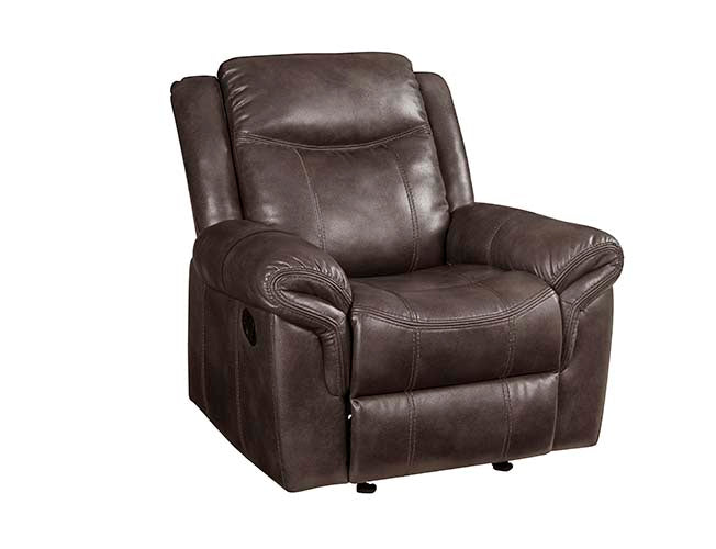 Lydia Brown Leather Aire Glider Recliner