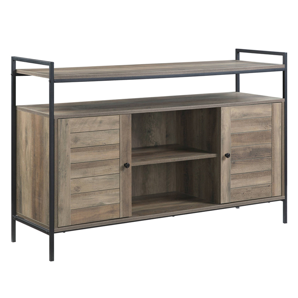 Baina Rustic Oak & Black Finish Tv Stand