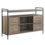 Baina Rustic Oak & Black Finish Tv Stand