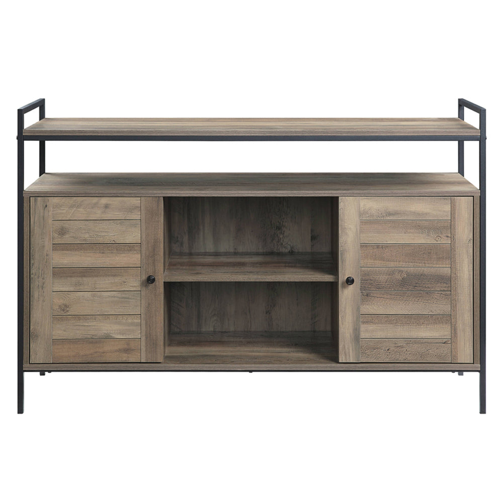 Baina Rustic Oak & Black Finish Tv Stand