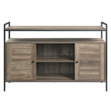 Baina Rustic Oak & Black Finish Tv Stand