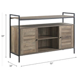 Baina Rustic Oak & Black Finish Tv Stand