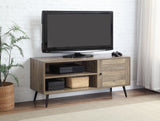 Baina Rustic Oak & Black Finish Ii Tv Stand