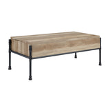 Brantley Oak & Sandy Black Finish Coffee Table