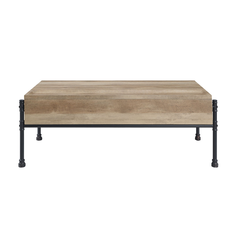 Brantley Oak & Sandy Black Finish Coffee Table