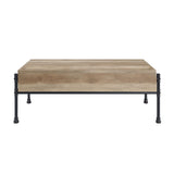 Brantley Oak & Sandy Black Finish Coffee Table