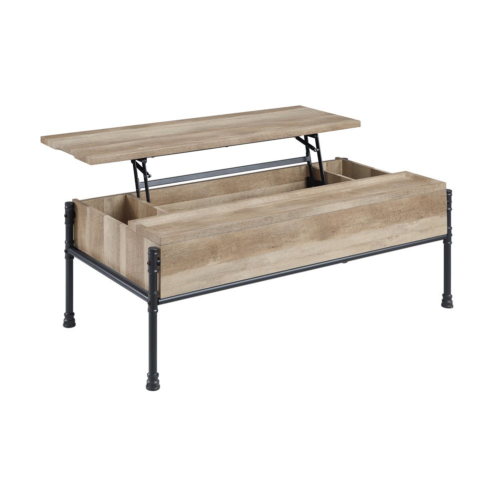 Brantley Oak & Sandy Black Finish Coffee Table