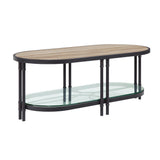 Brantley Oak & Sandy Black Finish Coffee Table