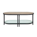 Brantley Oak & Sandy Black Finish Coffee Table