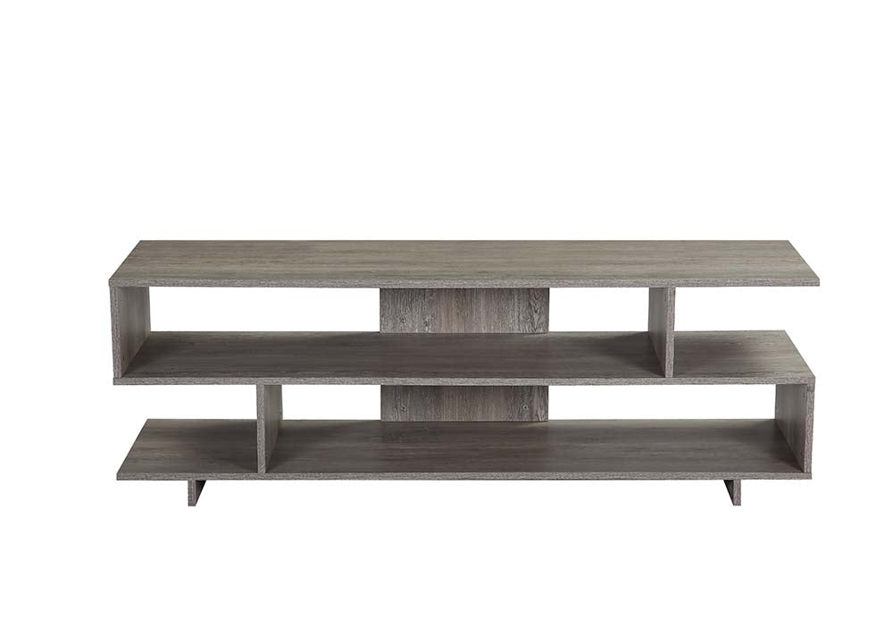 Abhay Grey Oak Finish Tv Stand