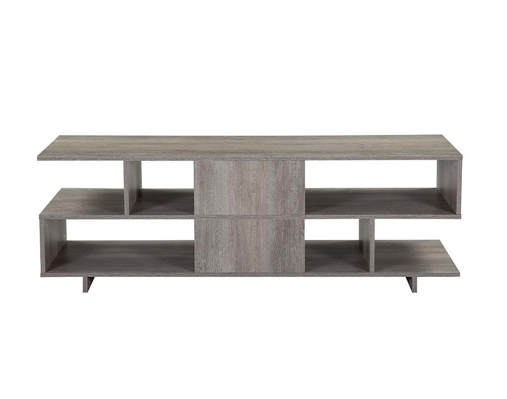 Abhay Grey Oak Finish Tv Stand