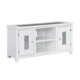 Elizaveta White High Gloss Finish Tv Stand