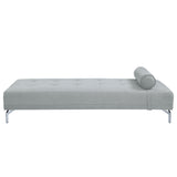 Quenti Gray Melange Velvet Futon