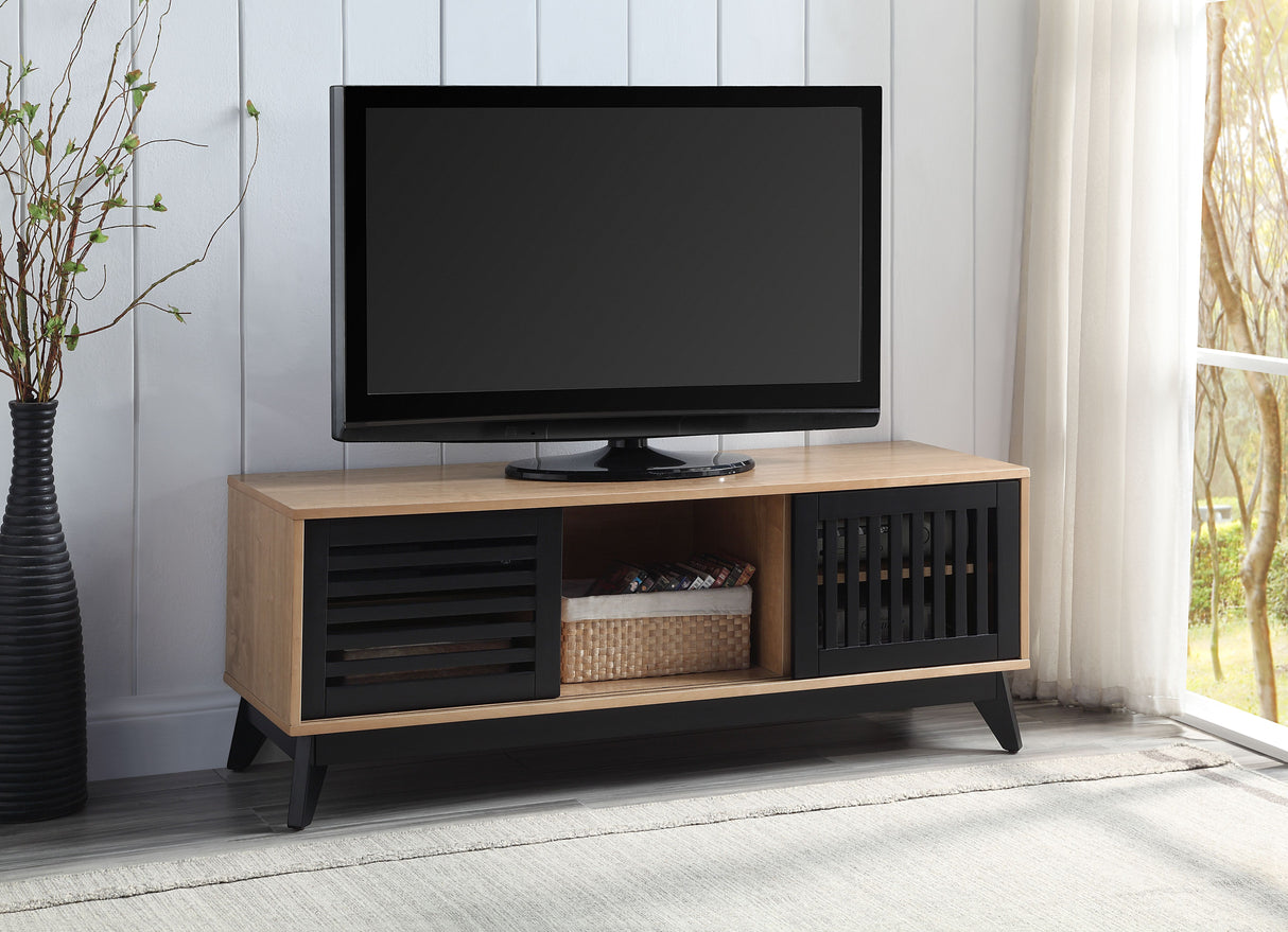 Gamaliel Oak & Espresso Finish Tv Stand