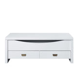 Ramiel High Gloss White Finish Coffee Table