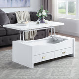 Ramiel High Gloss White Finish Coffee Table