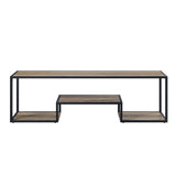 Idella Rustic Oak & Black Finish Tv Stand