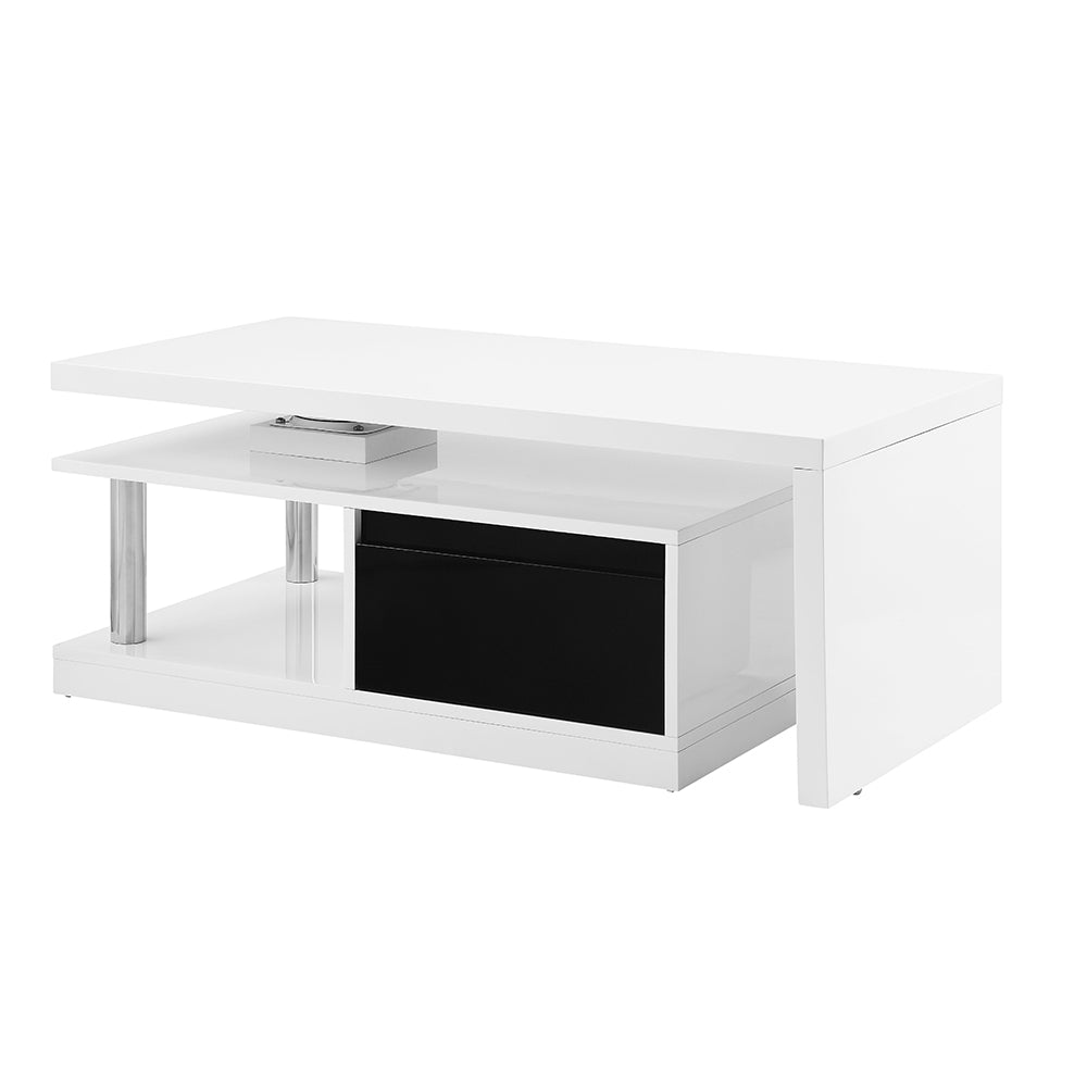 Buck White & Black High Gloss Finish Ii Coffee Table