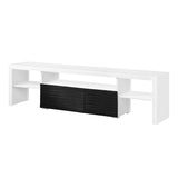 Buck White & Black High Gloss Finish Ii Tv Stand