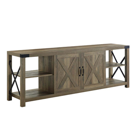 Abiram Rustic Oak Finish Tv Stand