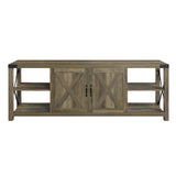 Abiram Rustic Oak Finish Tv Stand