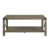 Abiram Rustic Oak Finish Coffee Table