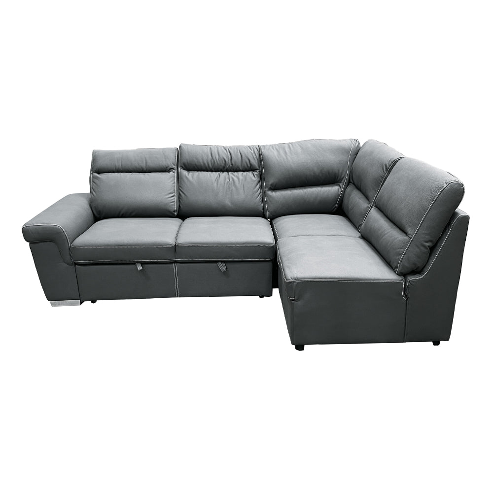 Acoose Gray Fabric Sectional Sofa