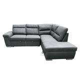 Acoose Gray Fabric Sectional Sofa