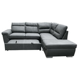 Acoose Gray Fabric Sectional Sofa