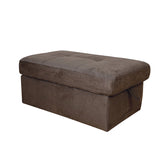 Acoose Brown Fabric Ottoman