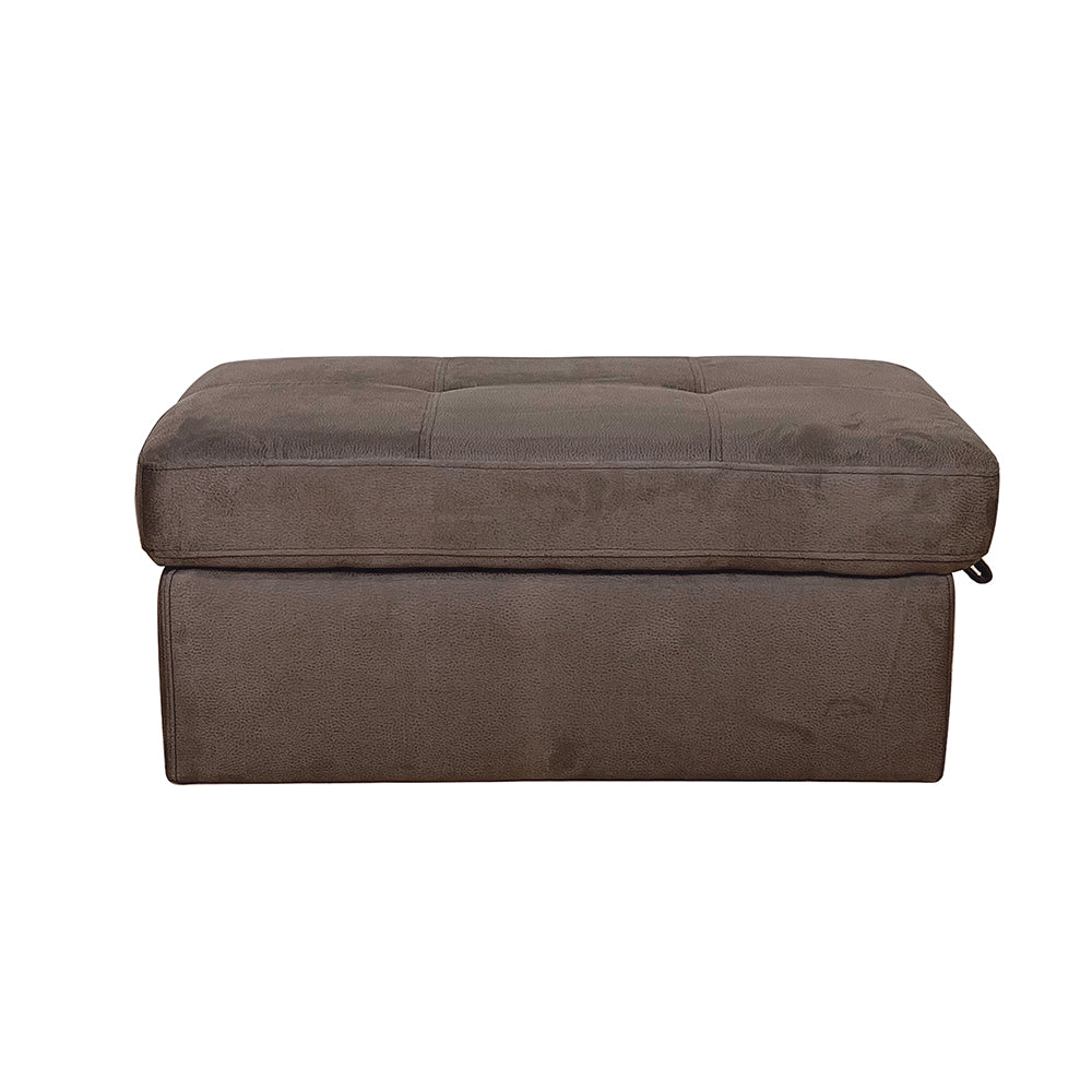 Acoose Brown Fabric Ottoman