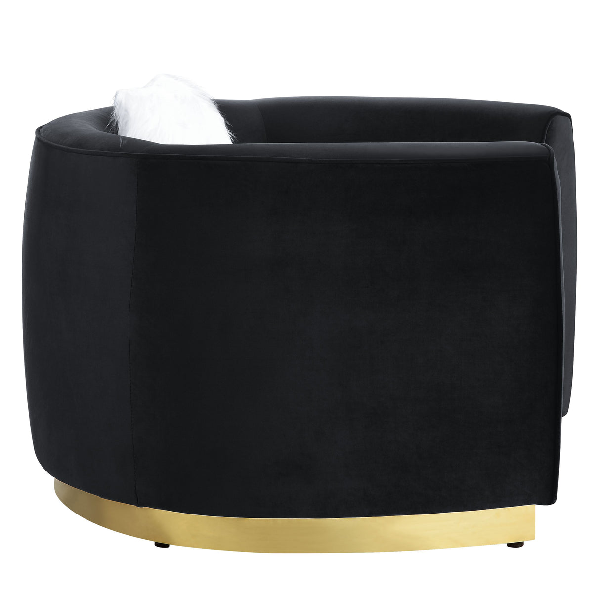 Achelle Black Velvet Sofa