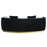 Achelle Black Velvet Sofa