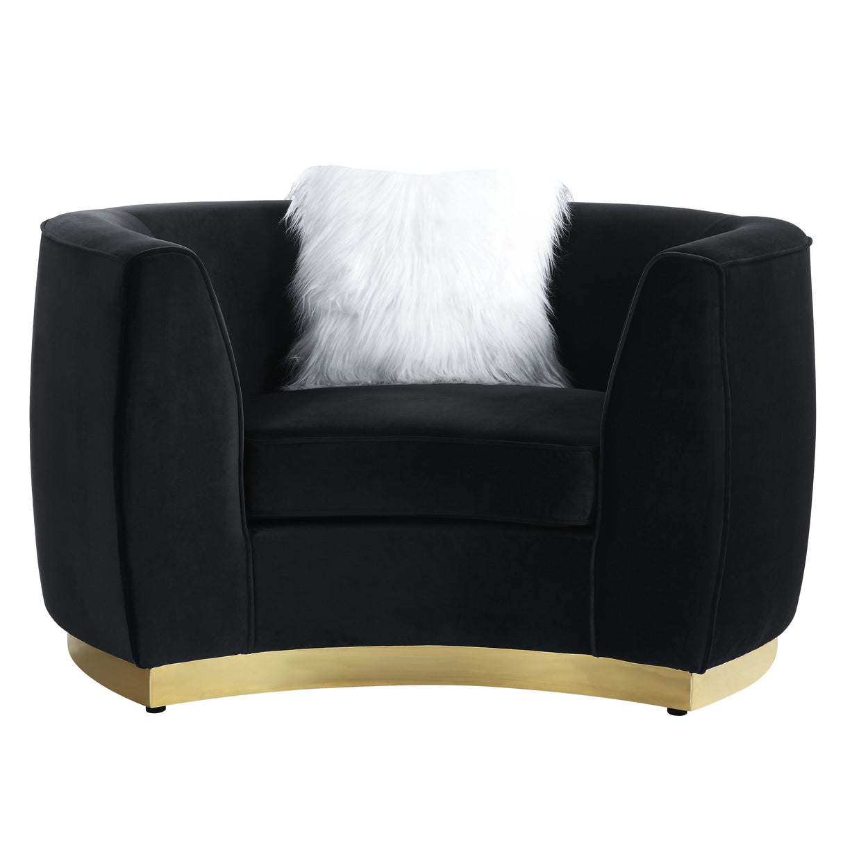 Achelle Black Velvet Chair