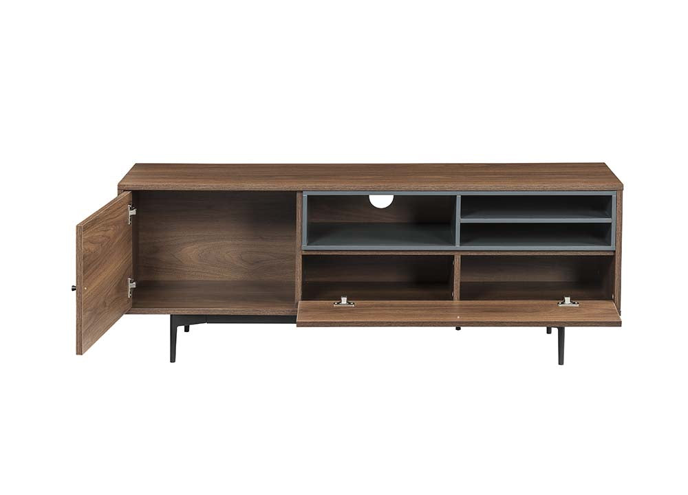 Hattie Rustic Walnut Finish Tv Stand