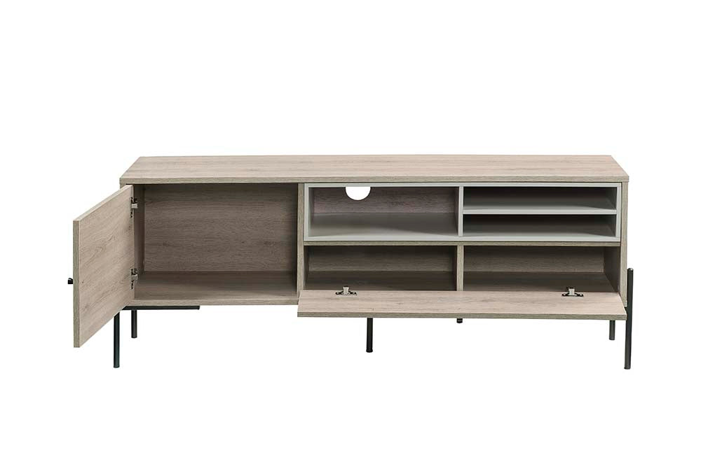 Hattie Rustic Oak Finish Tv Stand