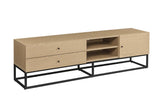 Isha Oak Finish Tv Stand