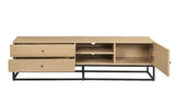 Isha Oak Finish Tv Stand