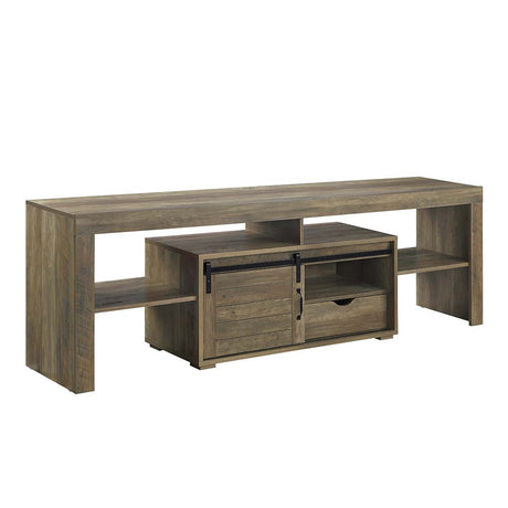 Wasim Rustic Oak Finish Tv Stand