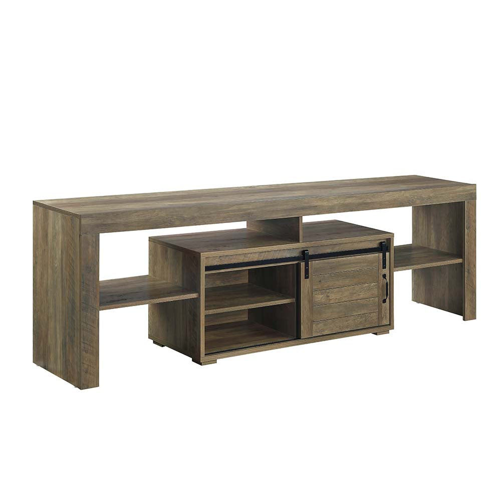 Wasim Rustic Oak Finish Tv Stand