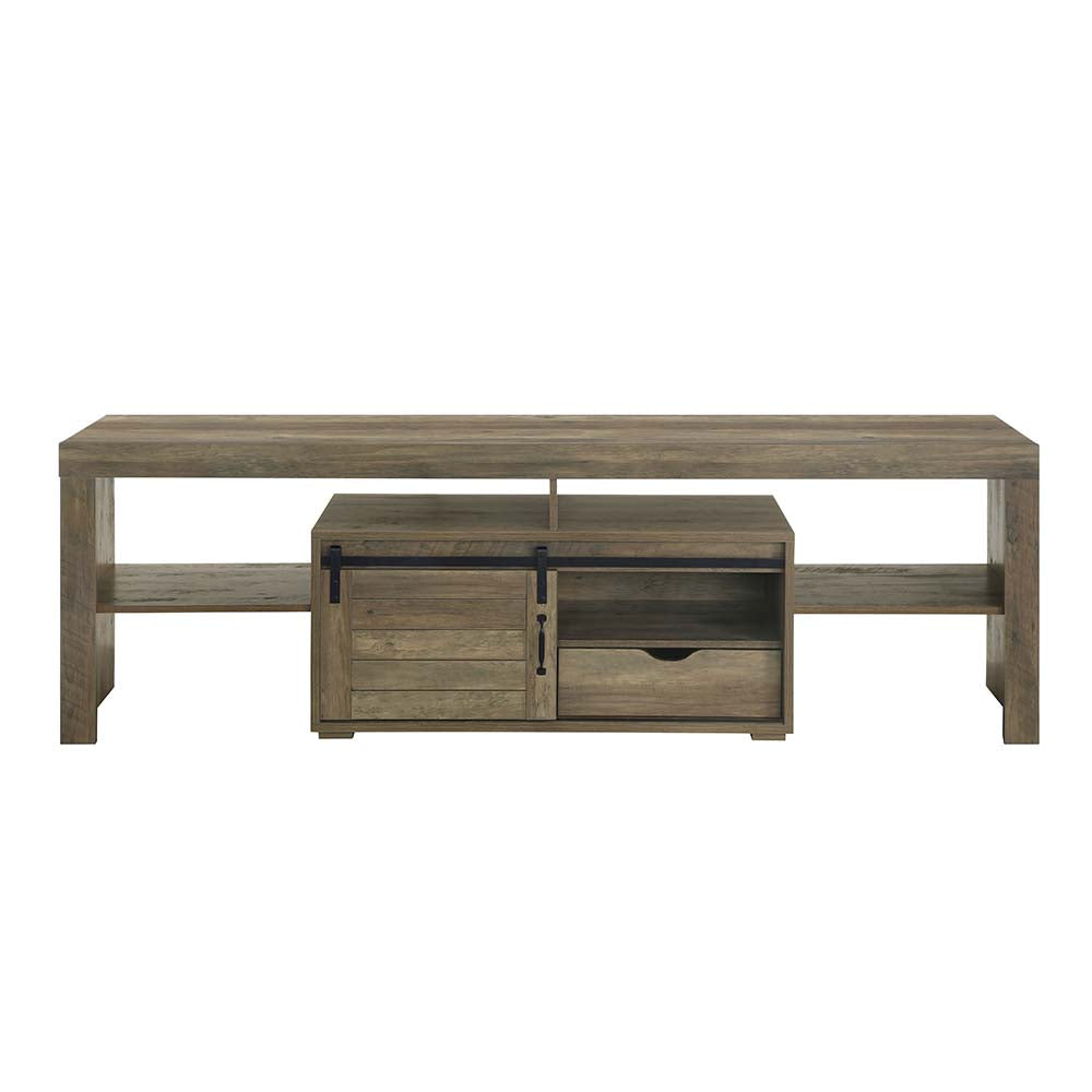 Wasim Rustic Oak Finish Tv Stand