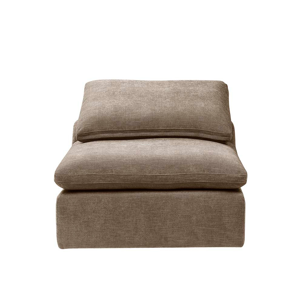 Naveen Beige Linen Armless Chair