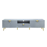 Gaines Gray High Gloss Finish Tv Stand